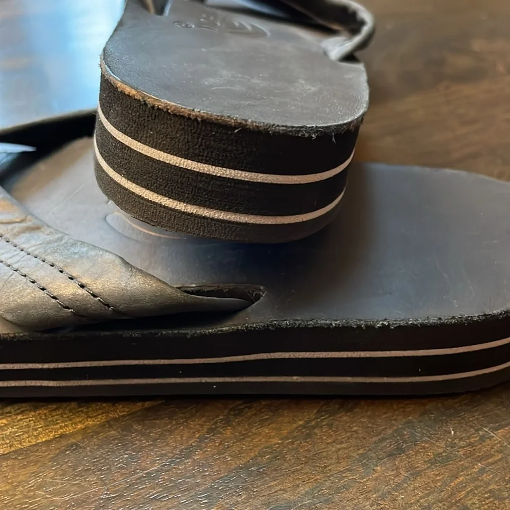 Rainbow double layer wide strap flip flops-color is black - Picture 5 of 6